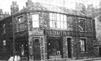 Alfred Coe's shop at 2 Barkerend Road, Bradford, 1900