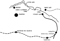 Bradford in relation to railways, 1840