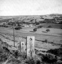 Remains of handrail, Low Eaves, Baildon Moor